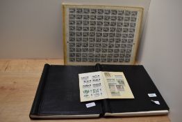 WORLD STAMP COLLECTION IN 2 VOLUMES + FULL SHEET OF BRITISH GUIANA + GB Pair of Senator albums