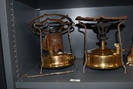 Two vintage brass Primus stoves
