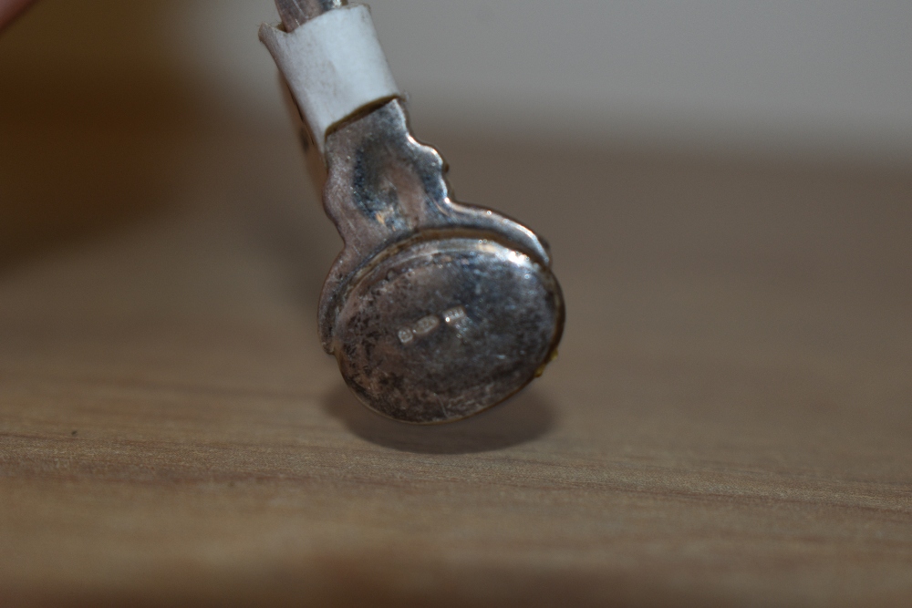 A selection of vintage Lancashire constabulary buttons, a caddy spoon and a 925 silver spoon with - Image 2 of 2