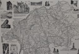 *Lake District Interest - After Alfred Wainwright MBE (1907-1991), reproduction print, 'A Map of the