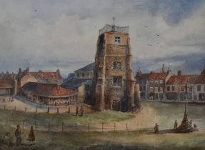 Artist Unknown (20th Century), watercolour, 'St Michael's Church, Malton', framed, mounted, and