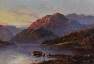 Frances E. Jamieson (1895-1950), an oil on canvas, 'Loch Earn, Perthshire', a Highland landscape