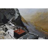 *Local Interest - Pat Cleary (20th Century, British), oil on board, Untitled - A disused mine