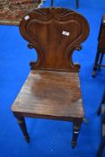 A 19th Century mahogany hall chair