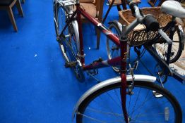 A Raleigh Hybrid bicycle
