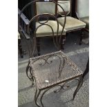 A modern metalwork chair