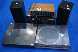 A selection of vintage Technics and Sony hifi seperates and Mission speakers