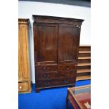 A Victorian mahogany linen press, dimensions approx. 130cm H204cm D58cm