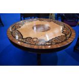 An impressive Victorian centre table , in the style of Edward Holmes Baldock, having extensive