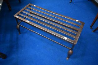 An antique metal coach step, width approx. 80cm