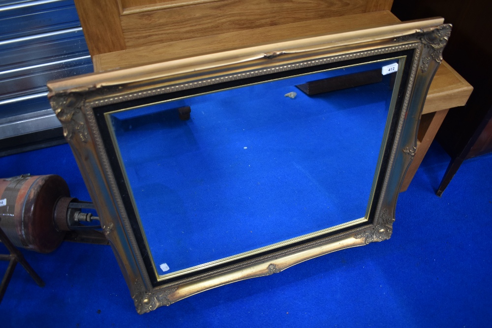 A gilt frame wall mirror, approx. 75 x 66cm