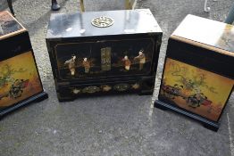 Three Oriental style jewellery boxes