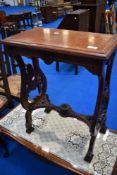 A Victorian mahogany altar style occasional table