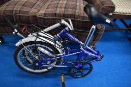A foldable Freelander city Land rover bicycle with bag, as found, missing front bracket