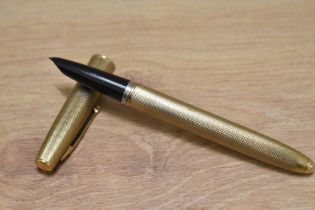 A 9ct Gold overlaid fountain pen in the style of a Parker 51