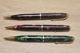 Three propelling pencils. Two Conway Stewart 25 and a Le Tigre 41