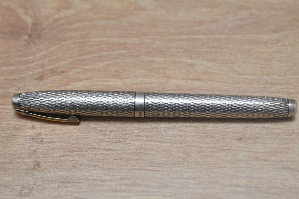 A Sheaffer Imperial Sovereign fountain pen in sterling silver with diamond design with Sheaffer - Image 5 of 5