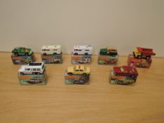 Eight Matchbox Series Superfast Lesney 1974-1982 die-casts, No 53 CJ-6 Jeep, green, No 54 Mobile