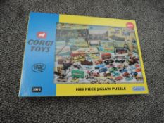 A Gibsons G7024 Corgi Toys 1000 Piece Jigsaw Puzzle, pieces all in original sealed plastic packet,