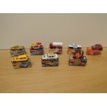 Eight Matchbox Series Superfast Lesney 1974-1982 die-casts, No 9 Ford RS 2000, white & dunlop label,