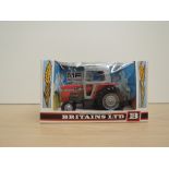 A Britains model, 9522 MF Massey Ferguson 595 Tractor, in original window display box with card