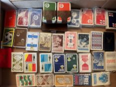 A box of vintage Advertising Playing Cards including Butlins, Gus Demmy Ltd, Lennards, RNLI etc,