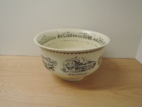 A large ceramic Bowl commemorating The Opening Of The Liverpool and Manchester Railway on the 15th