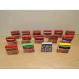 Fourteen Matchbox Series Superfast Lesney 1974-1982 die-casts, all No 17 The Londoner in various