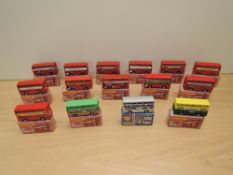Fourteen Matchbox Series Superfast Lesney 1974-1982 die-casts, all No 17 The Londoner in various