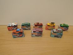 Eight Matchbox Series Superfast Lesney 1974-1982 die-casts, No 1 Dodge Challenger, orange & blue