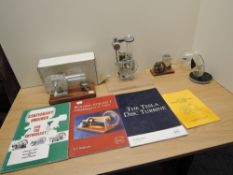 Three modern Stationary Engines, two Accessories and four Booklets