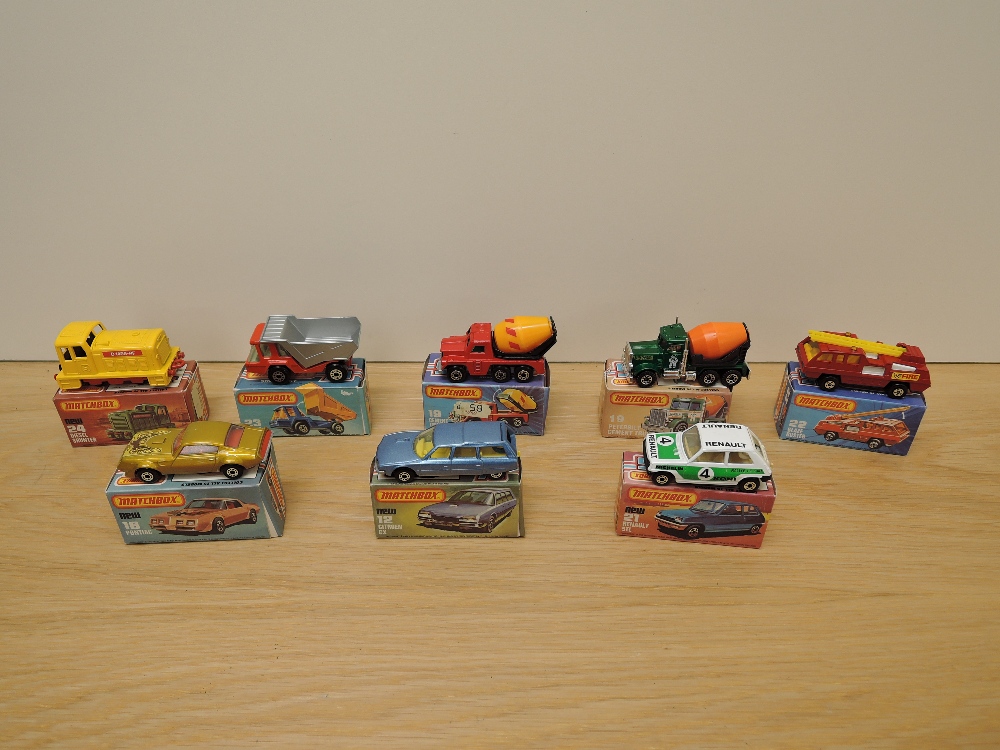 Eight Matchbox Series Superfast Lesney 1974-1982 die-casts, No 12 Citroen CX, metallic light blue,