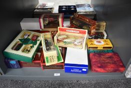 A shelf of boxed die-cast Sets including Days Gone, Matchbox, Models of Yesteryear etc, approx 20