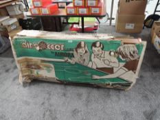 A 1970's Brunswick Air Soccer Game by Aurora, no accessories just the table, in original box