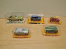 Three Guisval (spain) die-casts, No 9 Ford Fiesta, No 13 Mini 1000/Sky and No 16 Mini 1000 along