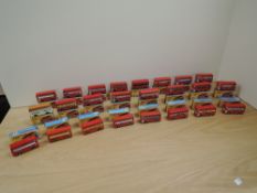 Twenty Four Matchbox Superfast 1970-1974 die-casts, H & I Boxes, all No 17 The Londoner in various