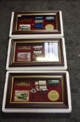 Three Matchbox Models of Yesteryear Limited Edition framed sets, Leyland Titan TD1 03217,