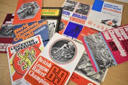 A colection of 12 Speedway Programmes, 1968 England V Poland, 1968, 1969, 1970, Great Britain V