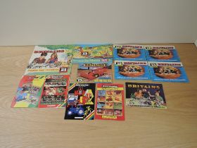 Twelve Britains Toy Catalogues, 1970, 1973, 1976, 1977 x4, 1978, 1980, 1981, 1982 and 1988