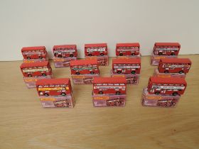 Twelve Matchbox Series Superfast Lesney 1974-1982 die-casts, all No 17 The Londoner in various