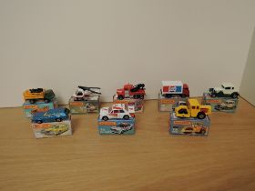 Eight Matchbox Series Superfast Lesney 1974-1982 die-casts, No 61 Peterbilt Wrecker Truck, No 71