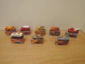 Eight Matchbox Series Superfast Lesney 1974-1982 die-casts,No 59 Porsche 928, metallic brown, No