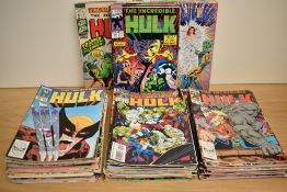 A collection of Marvel The Incredible Hulk Comics, No 308-394, 396-417, 419-422 & 425 along with