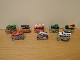 Eight Matchbox Series Superfast Lesney 1974-1982 die-casts, No 57 Carmichael Rescue Vehicle, No 65