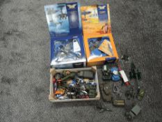 A collection of playworn Dinky, Corgi and similar Military vehicles and accessories along with