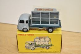 A French Dinky Die-cast, 33C Miroiter Simca Cargo, grey cab, green body with grey hubs, in