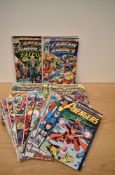 A collection of Marvel 1970's Captain America and The Falcon Comics, No 160, 176-180, 182-185, 187-