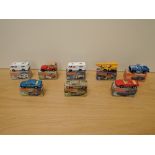 Eight Matchbox Series Superfast Lesney 1974-1982 die-casts, No 49 Crane Truck, yellow & yellow