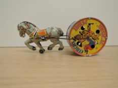 A 1950's Marx Toys (GB) tin plate Musical Circus Horse