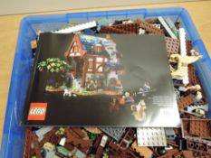 A modern Lego set, 21325 Medieval Blacksmith, appears complete, vendor checked for completeness,